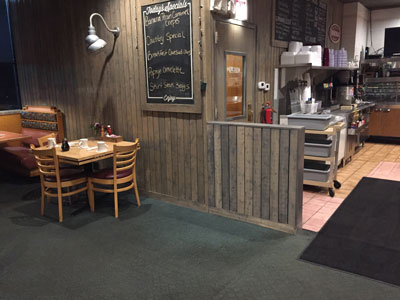 Interior with menu